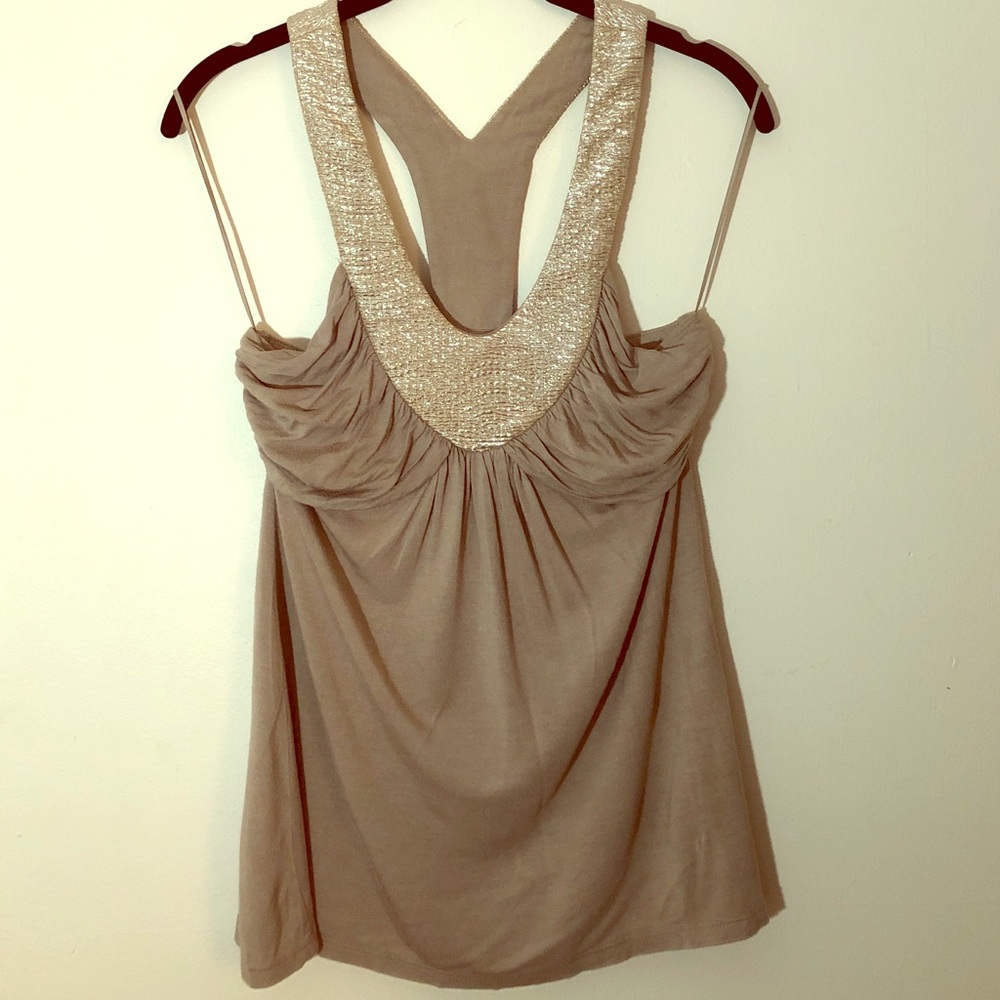 Express gold & tan Top